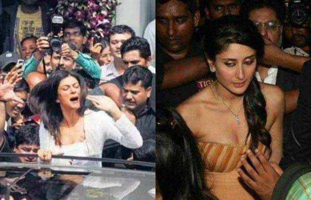 Indian Actress badly harassed by Fans Photos