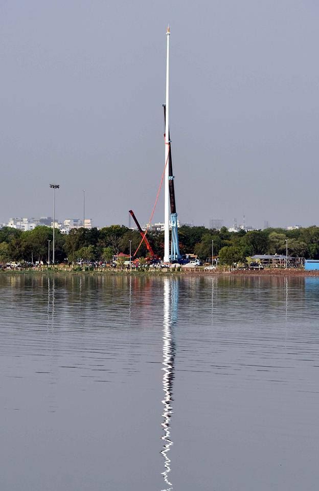 Indias Largest Flag at hyderabad launched photos