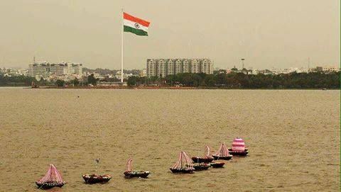 Indias Largest Flag at hyderabad launched photos