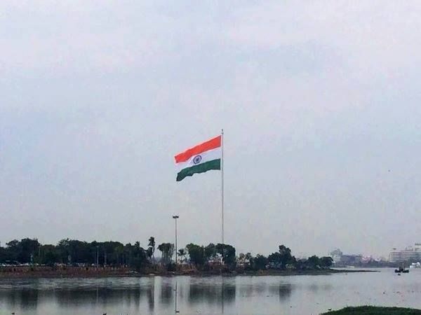 Indias Largest Flag at hyderabad launched photos