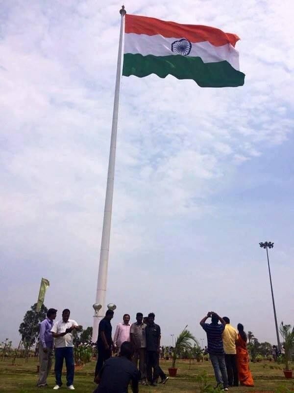 Indias Largest Flag at hyderabad launched photos