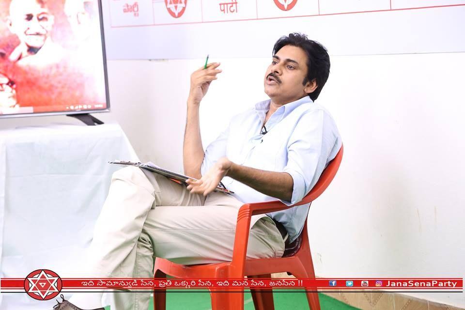 JanaSenaParty Chief Pawan Kalyan meeting with Social Media Team