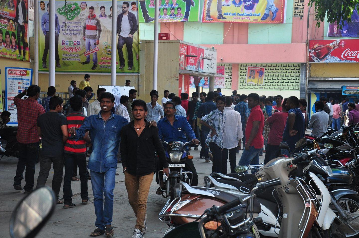 Jr NTR Fans Hangama at Theaters