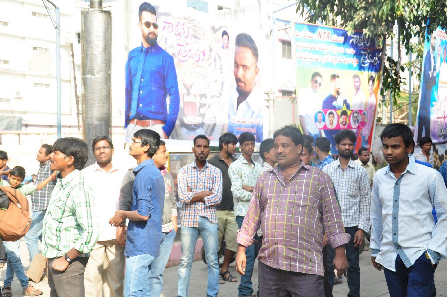 Jr NTR Fans Hangama at Theaters