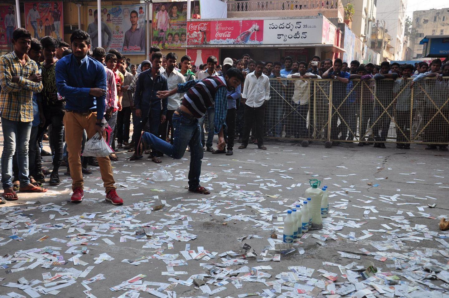 Jr NTR Fans Hangama at Theaters