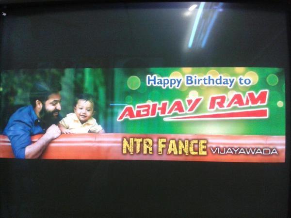 Jr NTR Son Abhay Ram First Birthday Wishes Banners