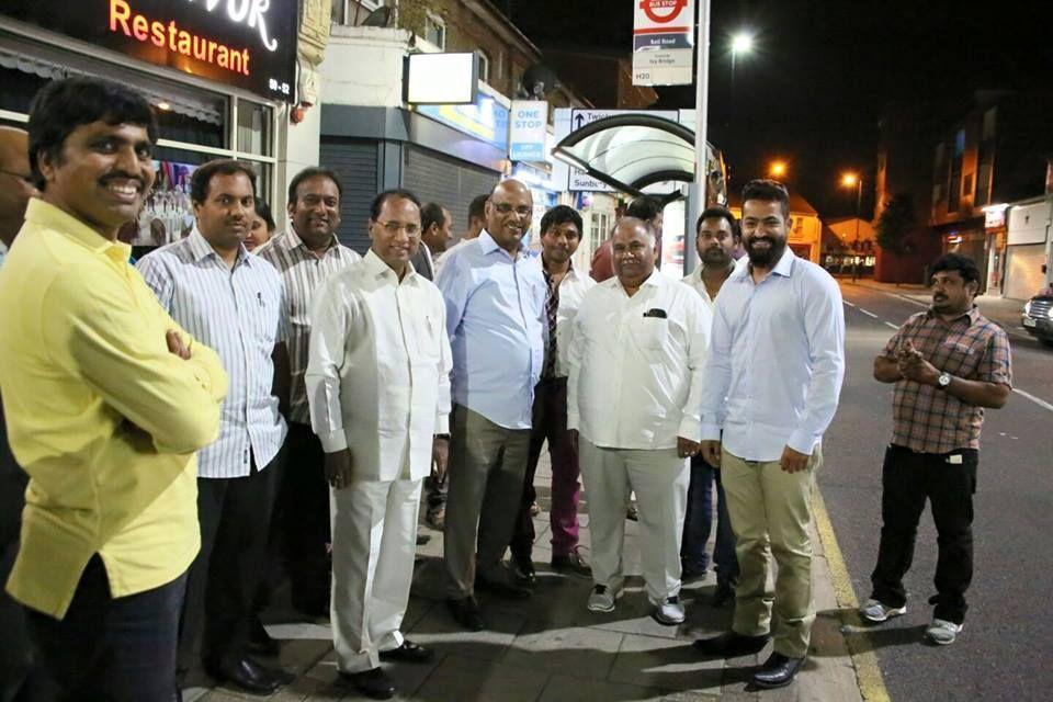 Jr NTR Stills with Ap assembly speaker Kodela Siva Prasad and BG Reddy