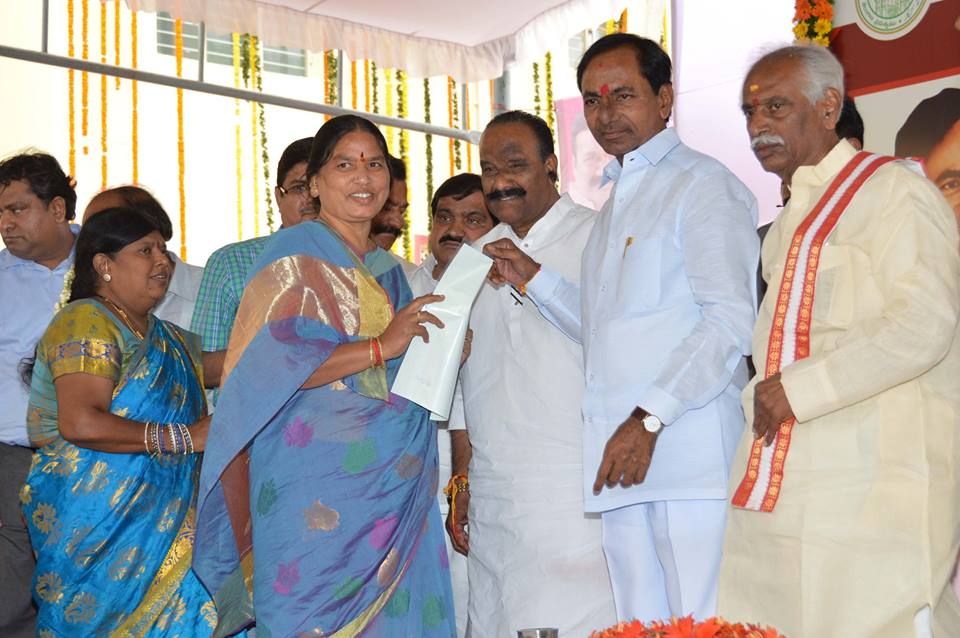 KCR Inauguration 2BHK homes for the poor Photos