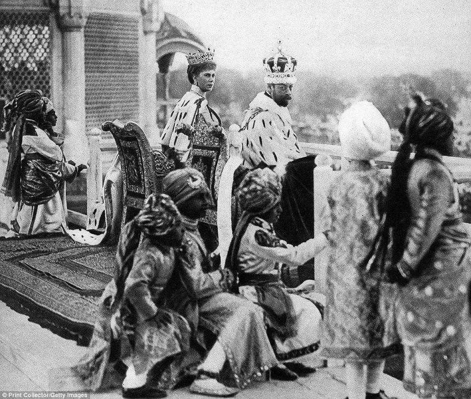 King George and Queen Mary's Indian coronation 104 years ago.