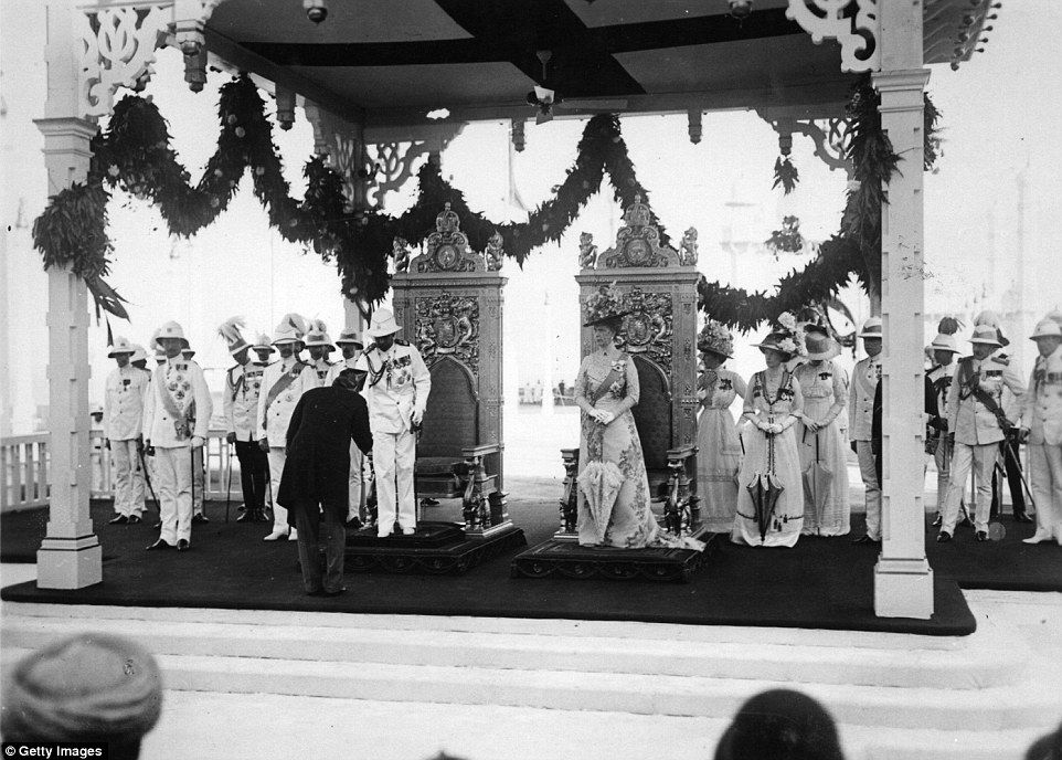 King George and Queen Mary's Indian coronation 104 years ago.