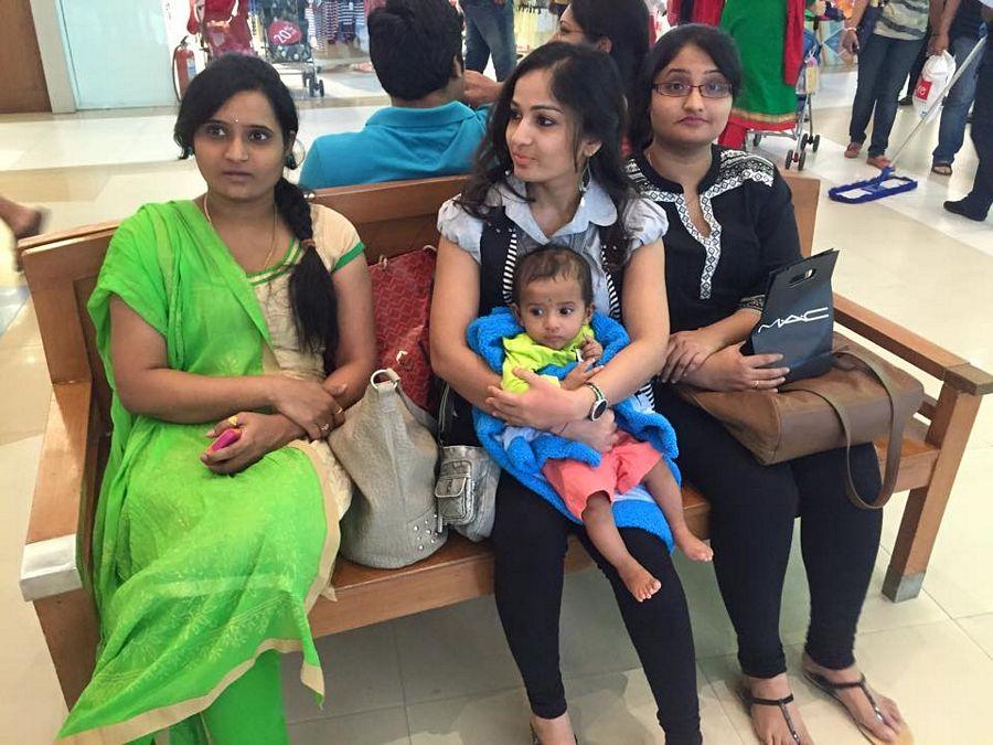 Madhavi Latha enjoying with Sister son