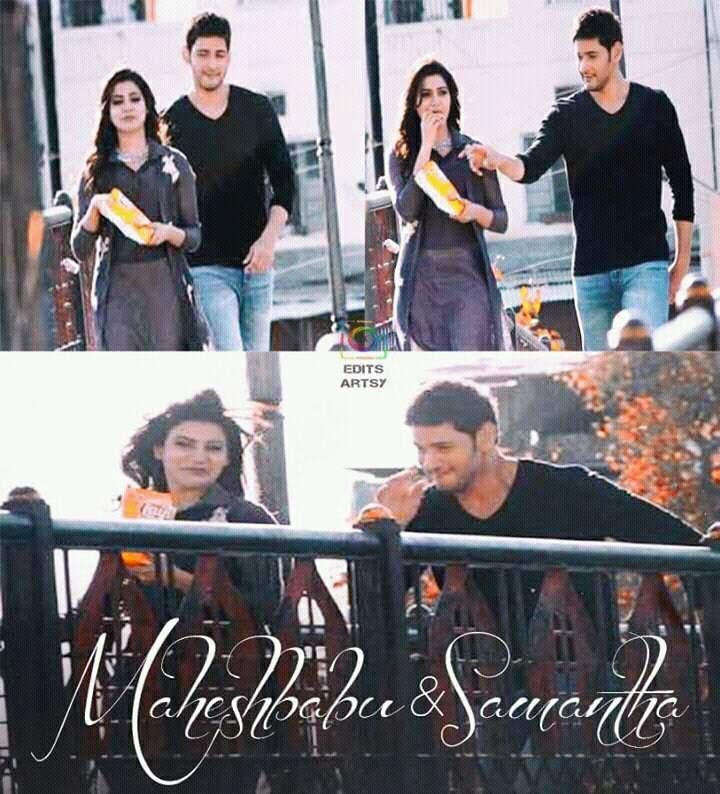 Mahesh & Samantha Spotted at Brahmotsavam Movie Set Photos