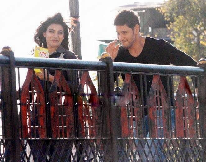 Mahesh & Samantha Spotted at Brahmotsavam Movie Set Photos
