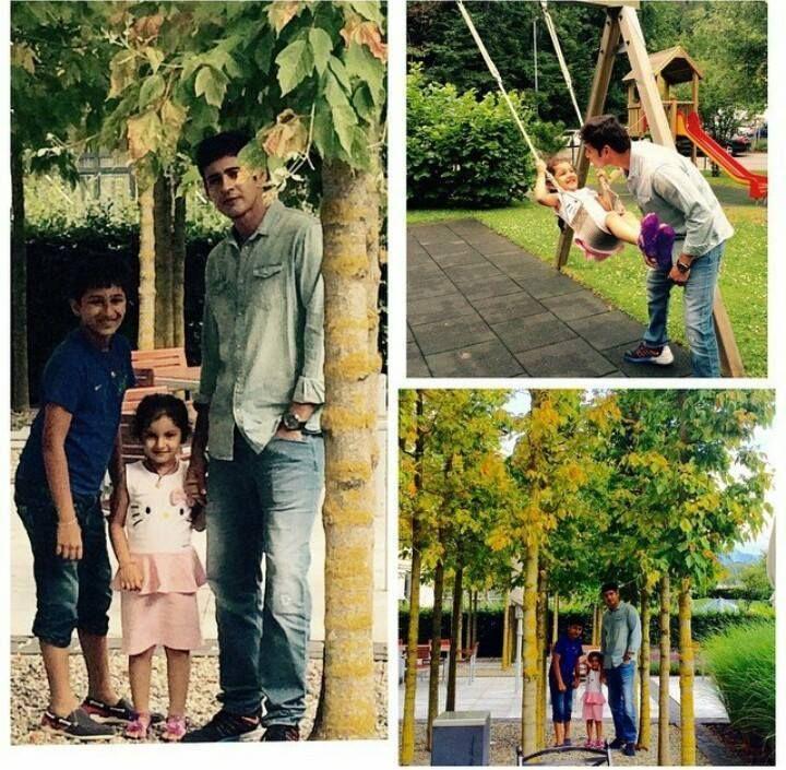 Mahesh Babu spending time with his kids Photos