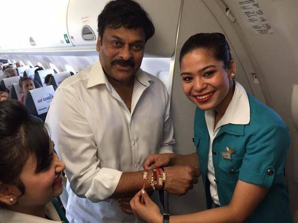 Megastar Chiranjeevi celebrated Raksha Bandhan with Air Costa