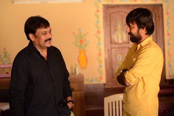 Megastar Chiranjeevi on the sets of Sardaar Gabbar Singh