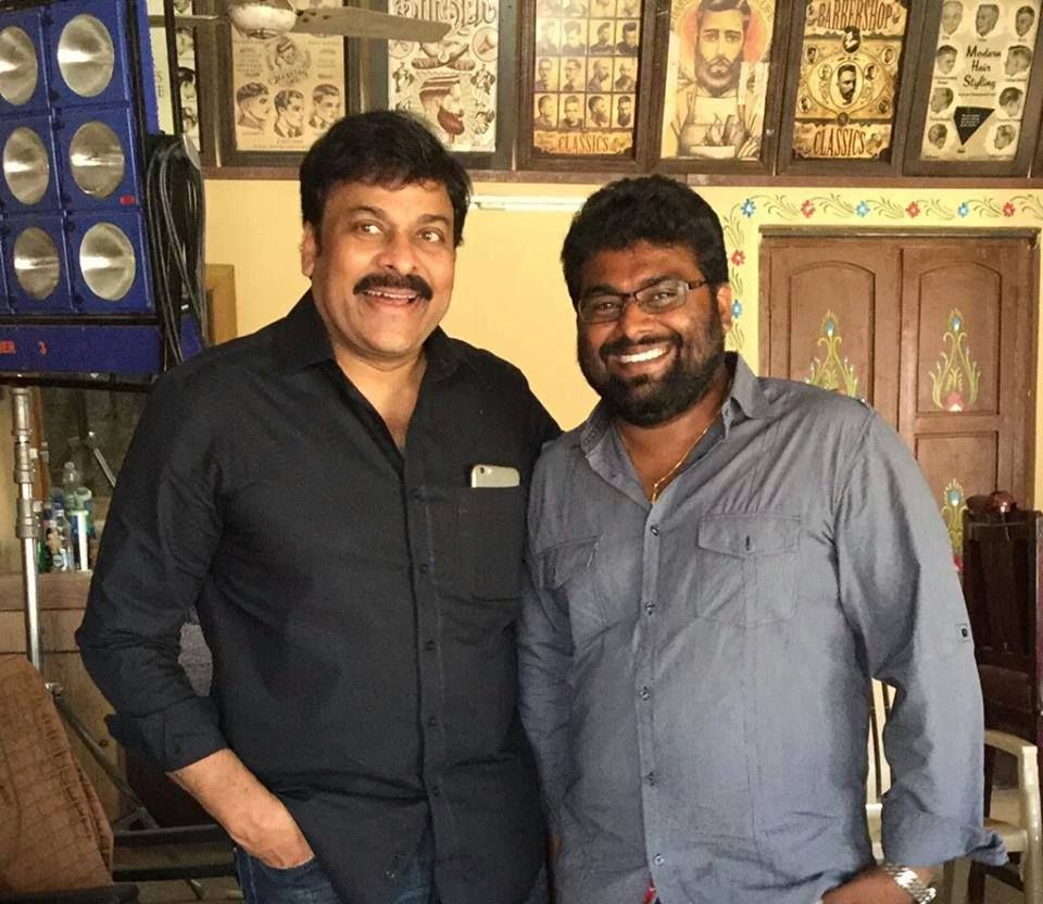 Megastar Chiranjeevi on the sets of Sardaar Gabbar Singh