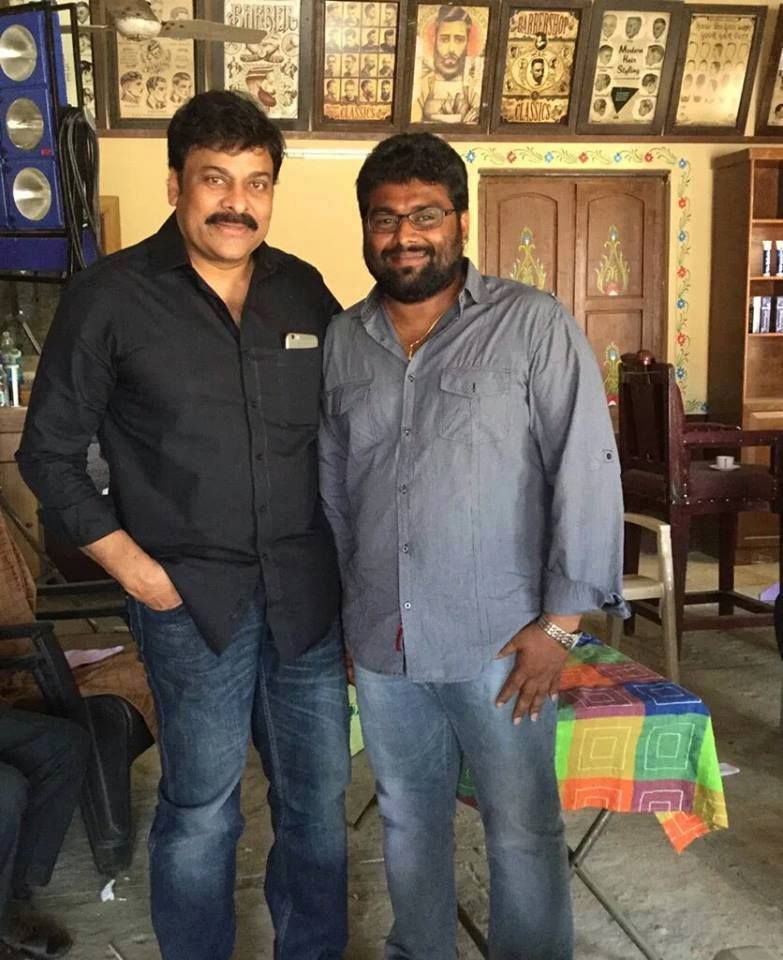Megastar Chiranjeevi on the sets of Sardaar Gabbar Singh