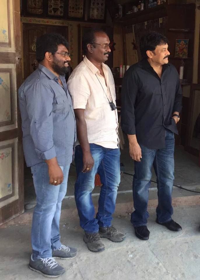 Megastar Chiranjeevi on the sets of Sardaar Gabbar Singh