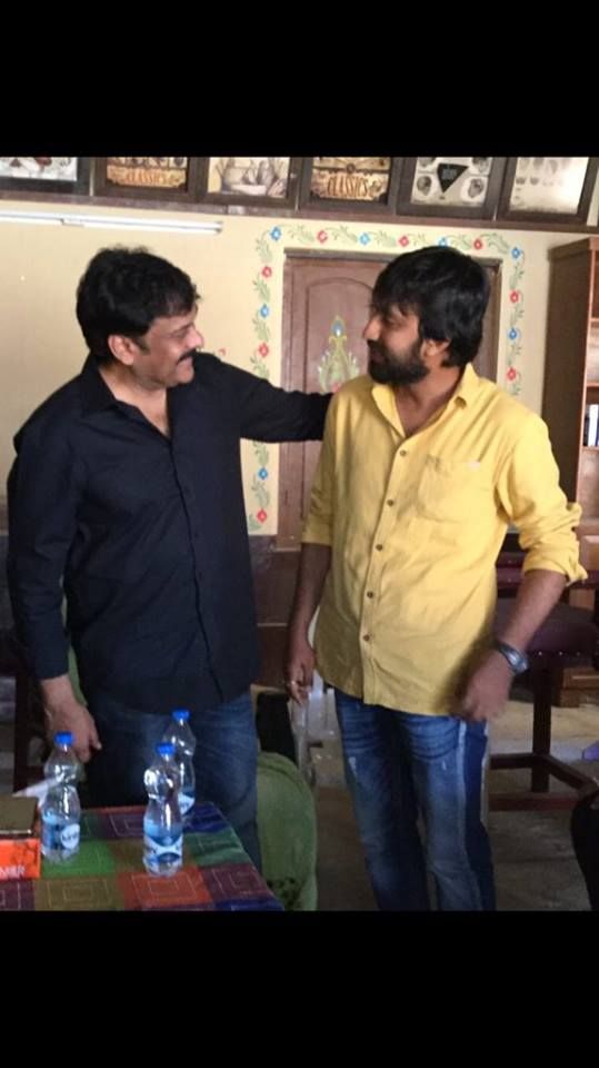 Megastar Chiranjeevi on the sets of Sardaar Gabbar Singh