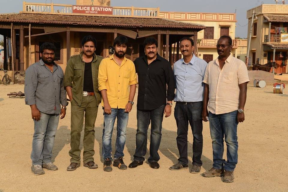 Megastar Chiranjeevi on the sets of Sardaar Gabbar Singh
