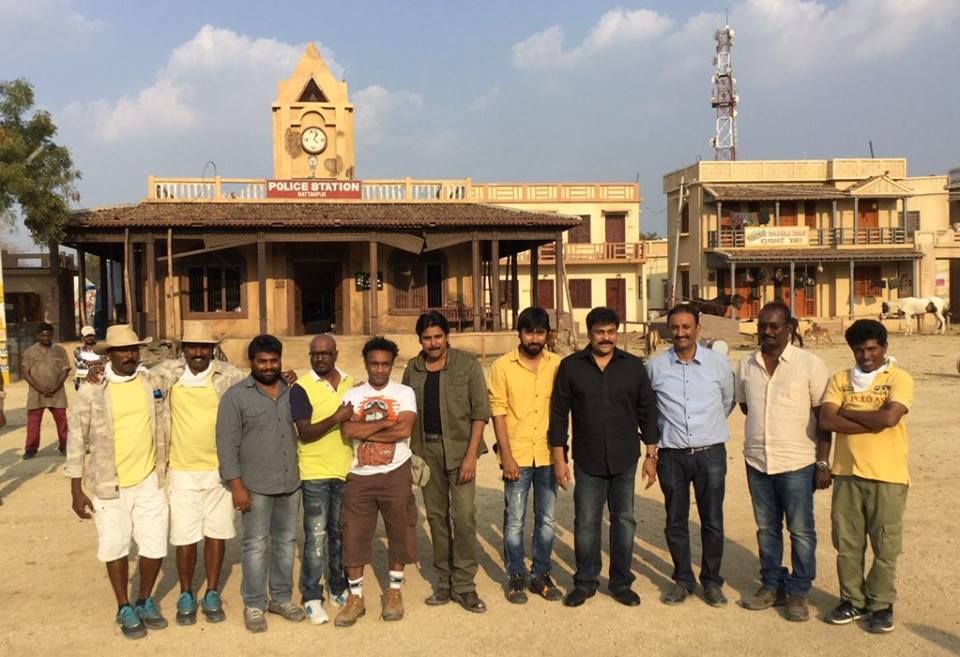 Megastar Chiranjeevi on the sets of Sardaar Gabbar Singh