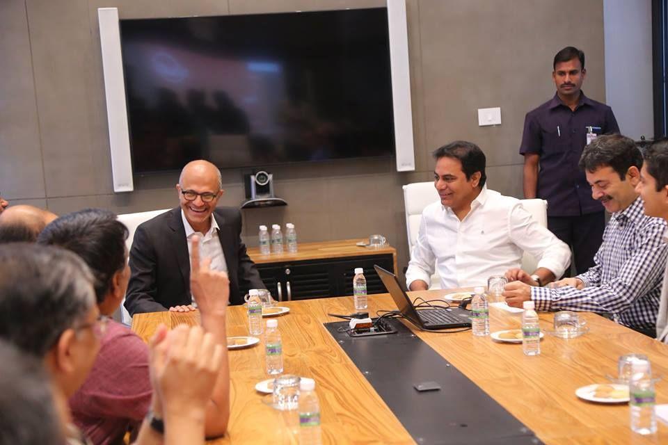 Microsoft Ceo visited T Hub Photos