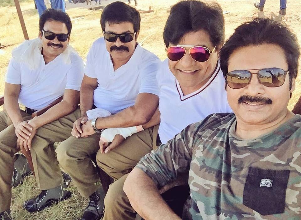 Pawan Kalyan from the sets of Sardaar Gabbar Singh