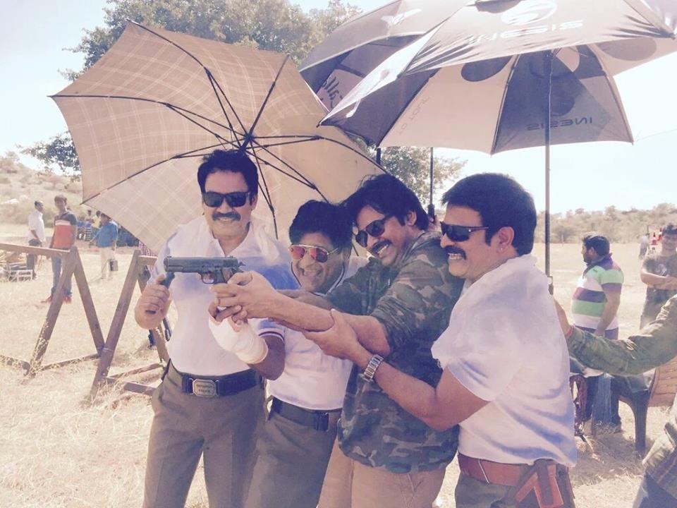 Pawan Kalyan from the sets of Sardaar Gabbar Singh