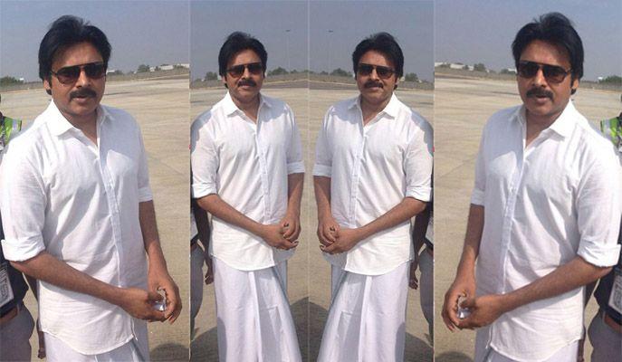 Pawan Kalyan Spotted At Vijayawada Photos
