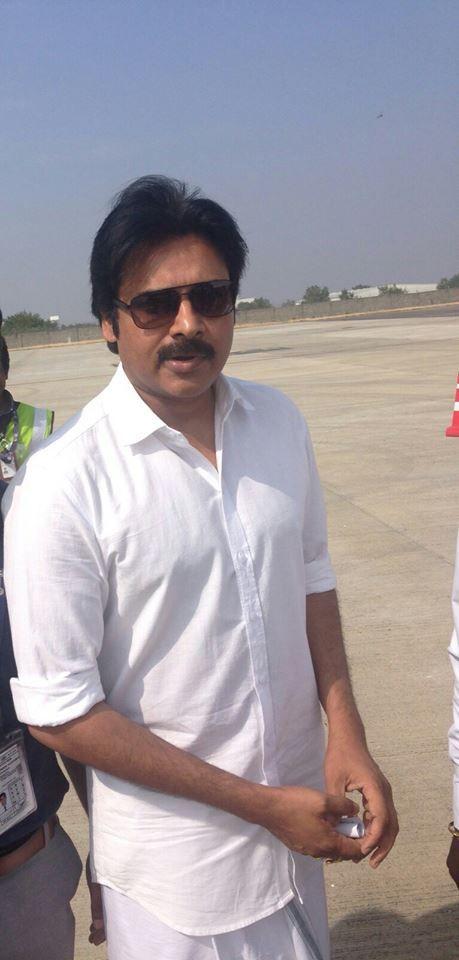 Pawan Kalyan Spotted At Vijayawada Photos