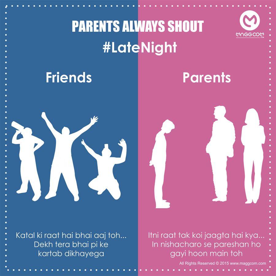 Posters Shows Differences between Friends and Parents are Bang On!