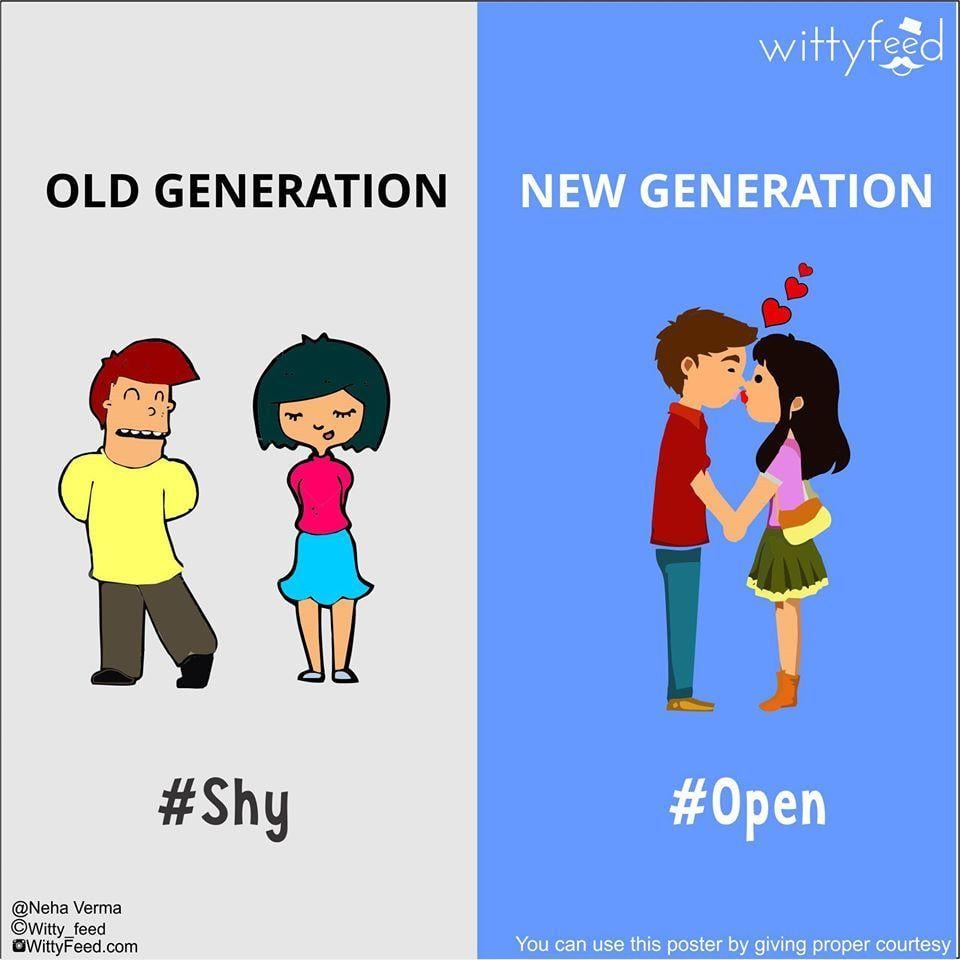 Posters That Show The Difference Between Old Generation And New Generation