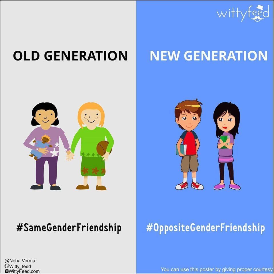 Posters That Show The Difference Between Old Generation And New Generation