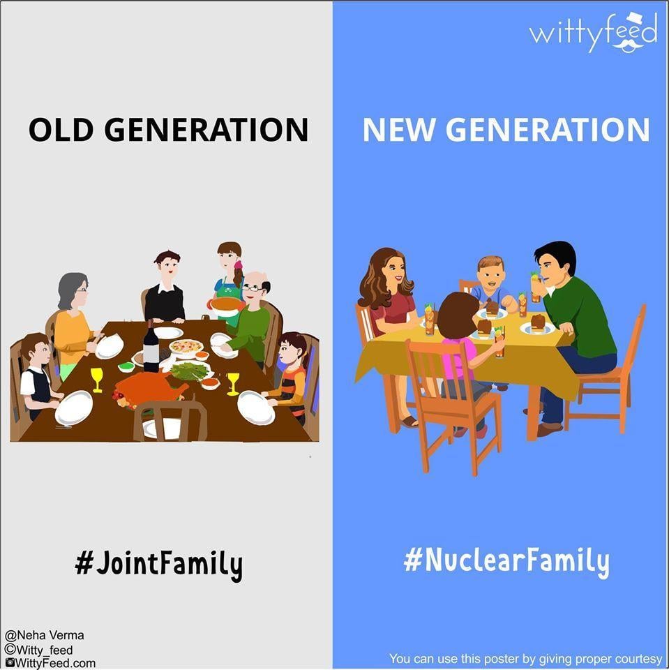 Posters That Show The Difference Between Old Generation And New Generation