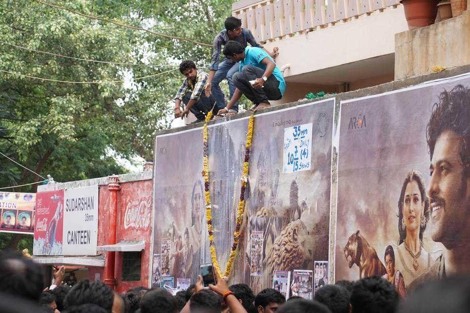 Prabhas Fans Hungama At RTC X Road