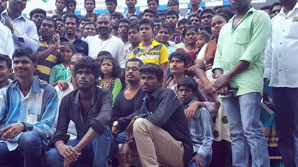 Raghava Lawrence With His Physically Challenged Students And Fans Photos