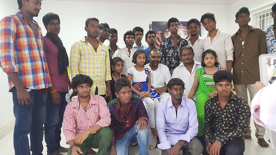 Raghava Lawrence With His Physically Challenged Students And Fans Photos