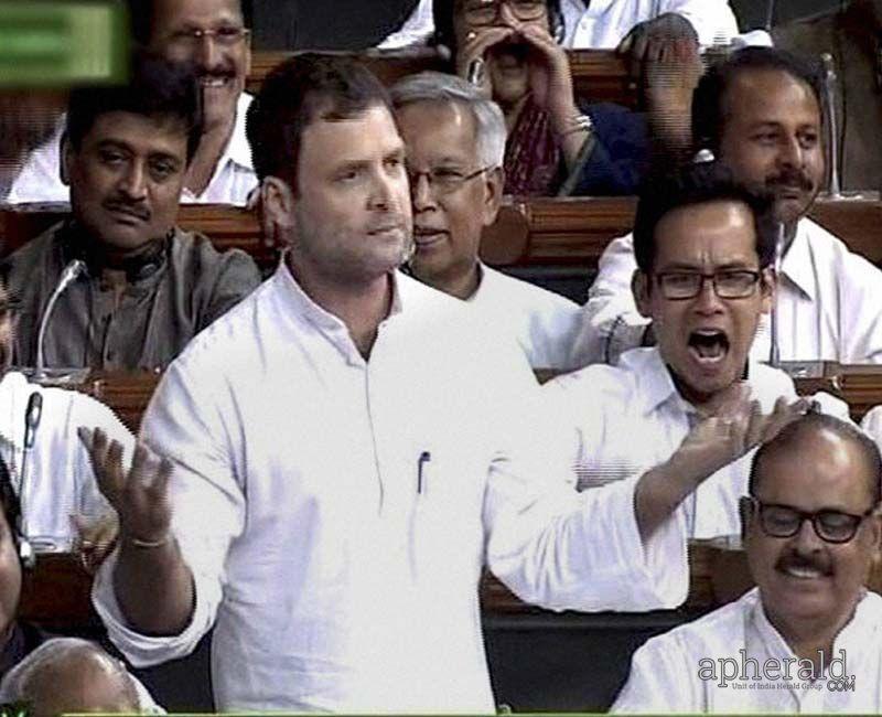 Rahul Gandhi tears into PM Narendra Modi in Parliament