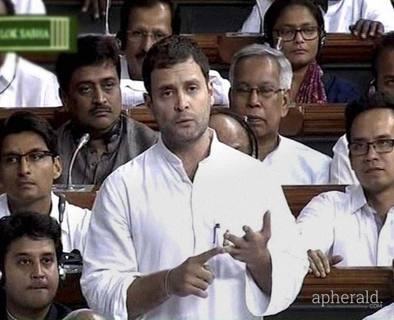 Rahul Gandhi tears into PM Narendra Modi in Parliament