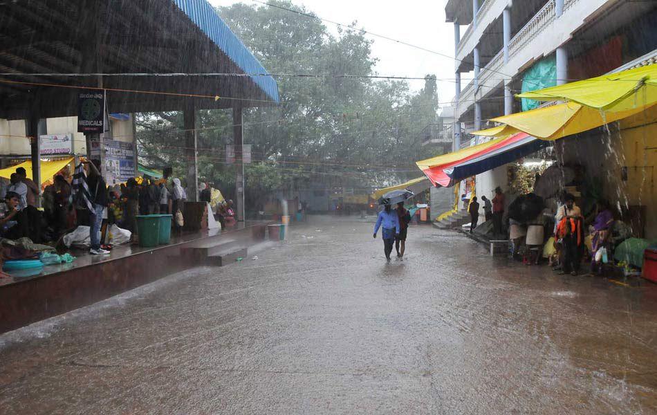 Rain Lashes Tirumala Tirupati Pics