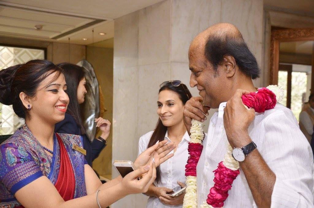 Rajinikanth at Taj Mahal Hotel New Delhi Photos
