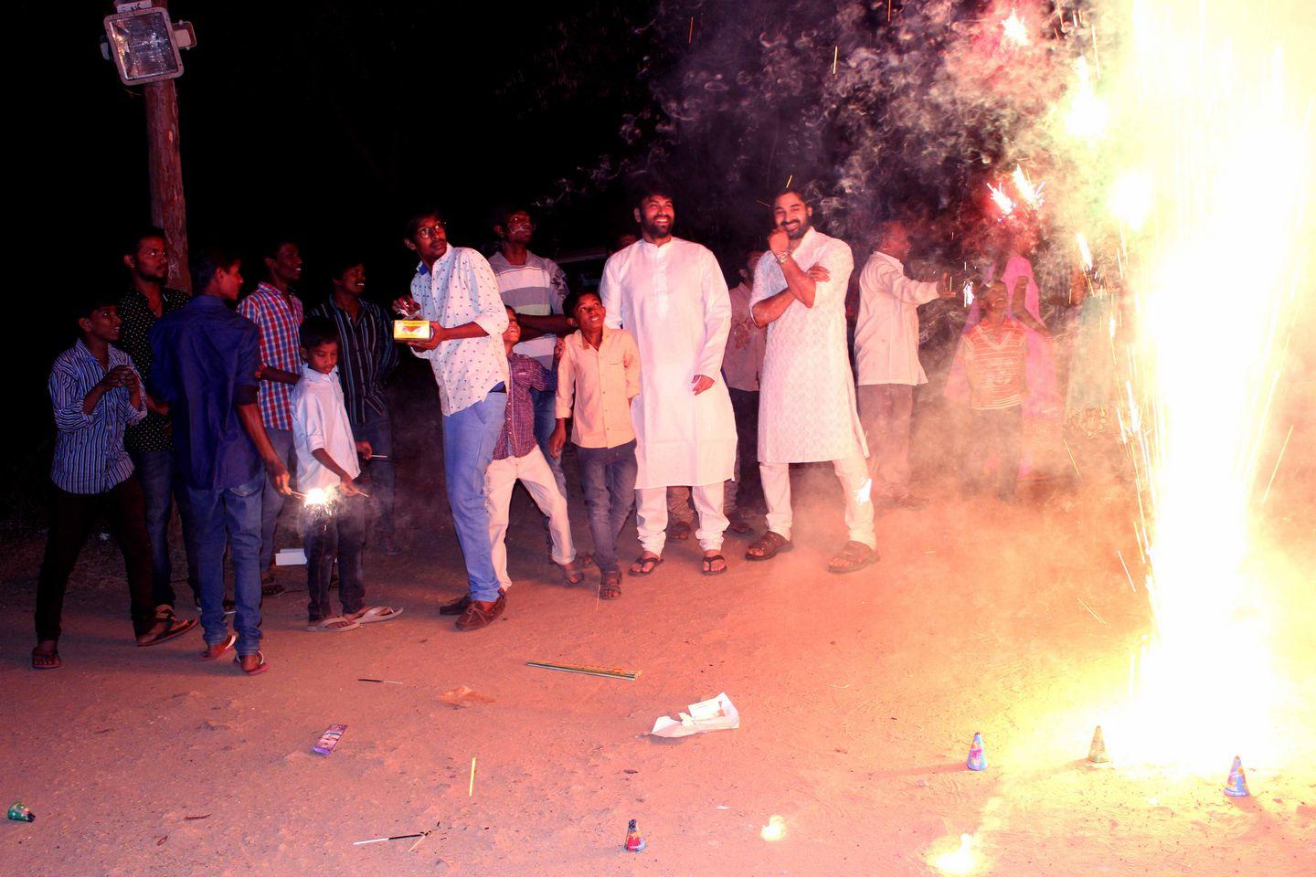 Raju Gari Gadhi Team Celebrating Diwali Photos