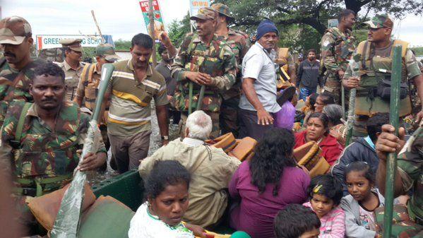Rescue And Relief Work By Indian Army In Tamilnadu