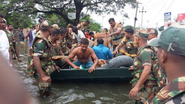 Rescue And Relief Work By Indian Army In Tamilnadu