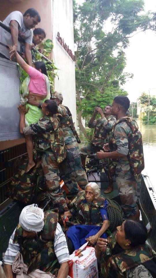 Rescue And Relief Work By Indian Army In Tamilnadu