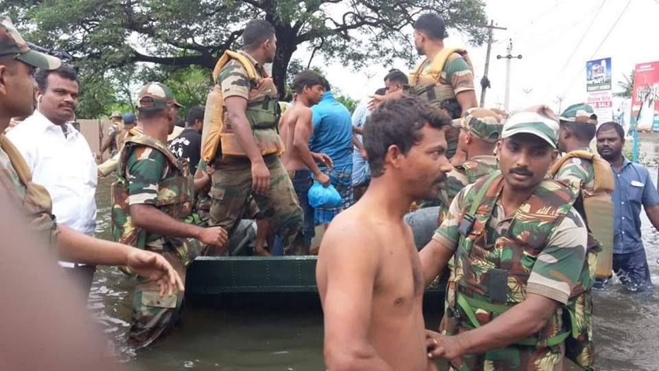 Rescue And Relief Work By Indian Army In Tamilnadu