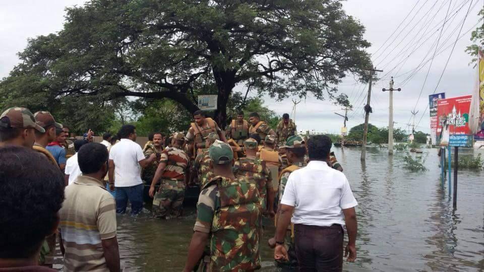 Rescue And Relief Work By Indian Army In Tamilnadu