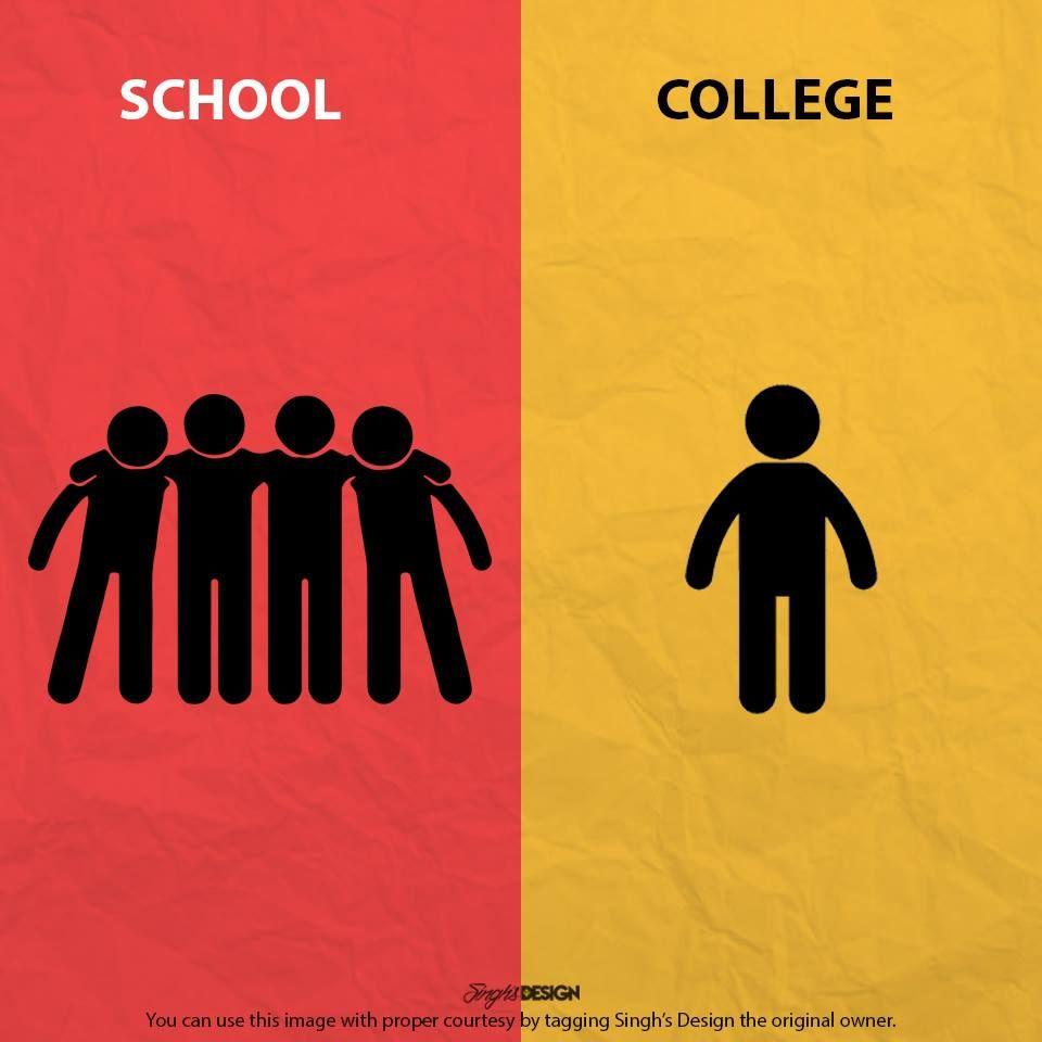 School And College Life Are Exactly Opposite And These Posters Prove It