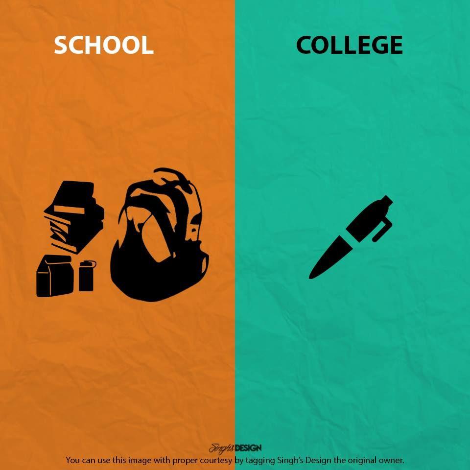 School And College Life Are Exactly Opposite And These Posters Prove It